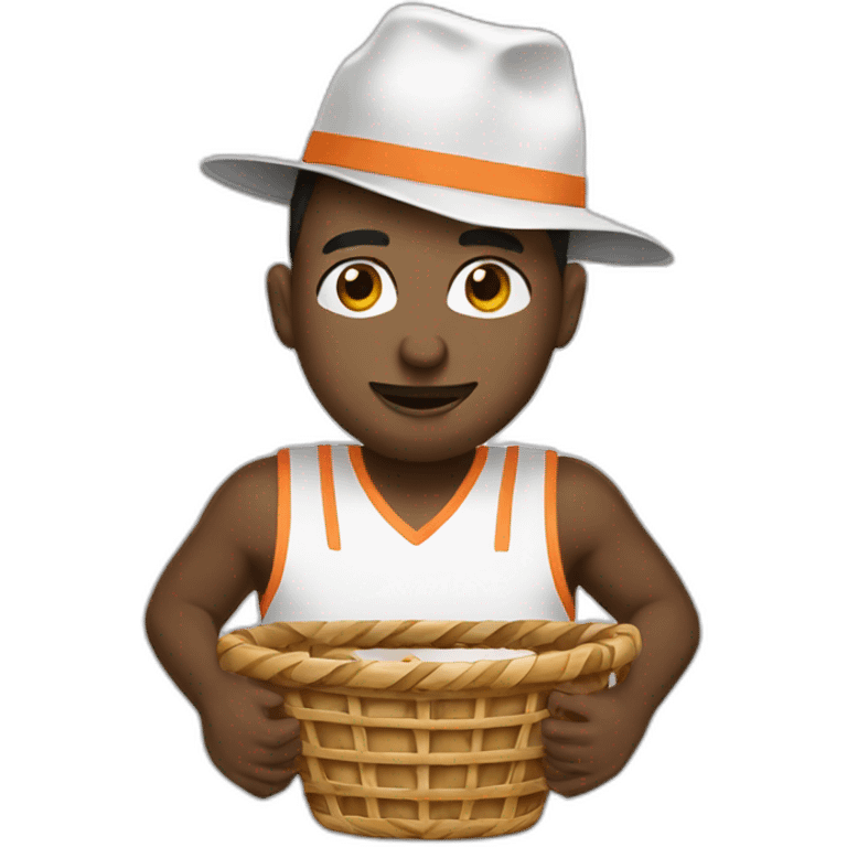 Cigogne basketteur emoji