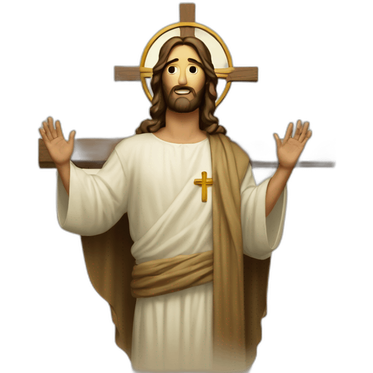 Cristo con cruz emoji