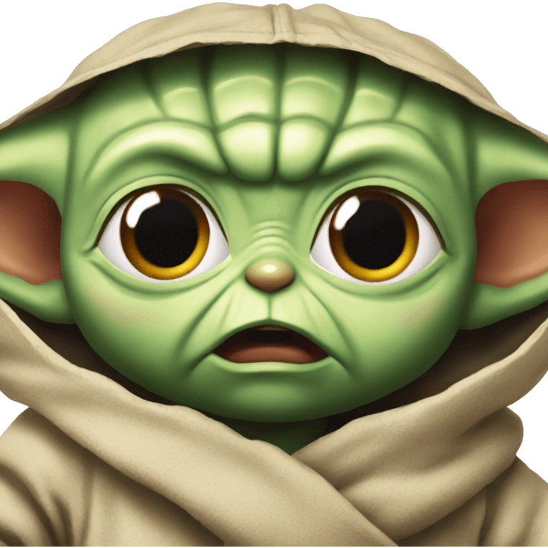 Baby yoda angry red emoji