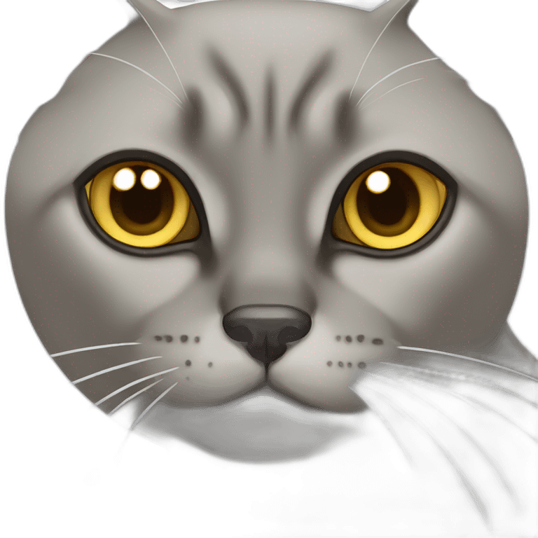 Grey burmese cat emoji