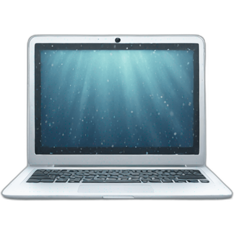 laptop in a snowstorm emoji