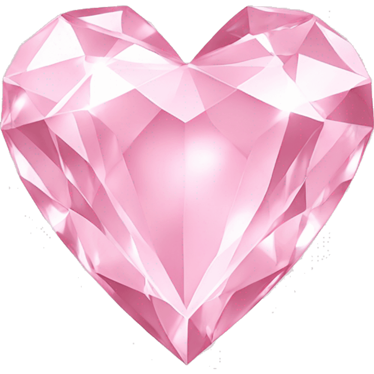 pastel Pink sparkling diamond heart emoji