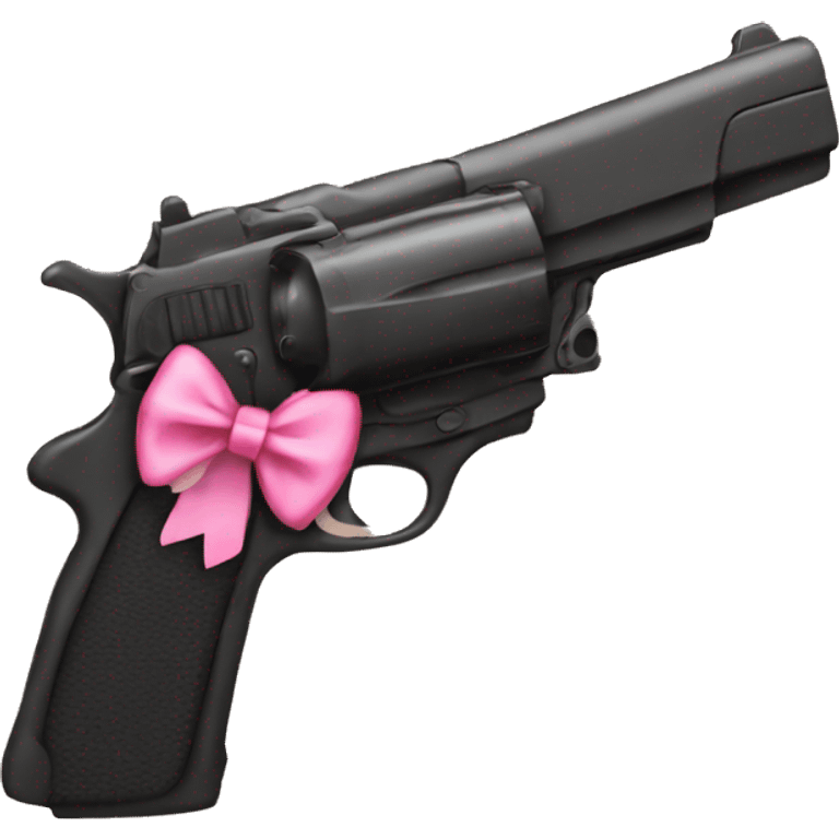 gun with a pink bow emoji