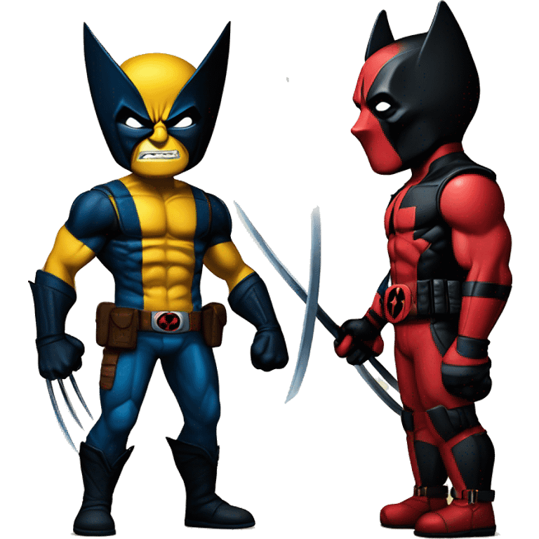 Wolverine vs deadpool emoji