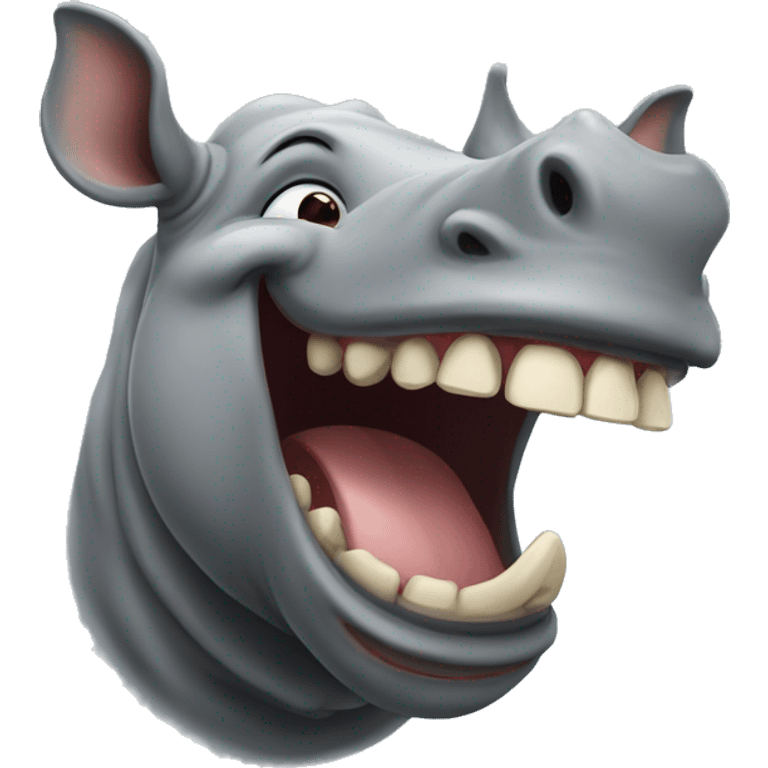 Rhinoceros laughing  emoji