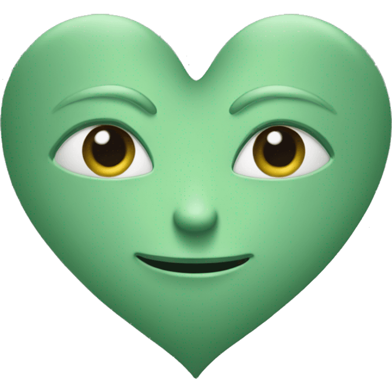 Sage green heart emoji