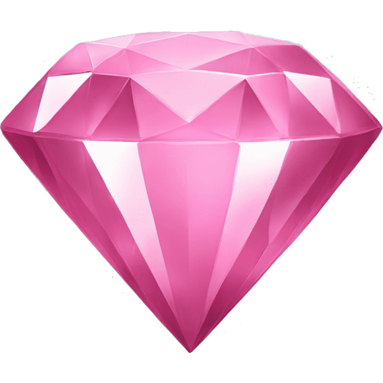 Cute shiny pink diamond emoji