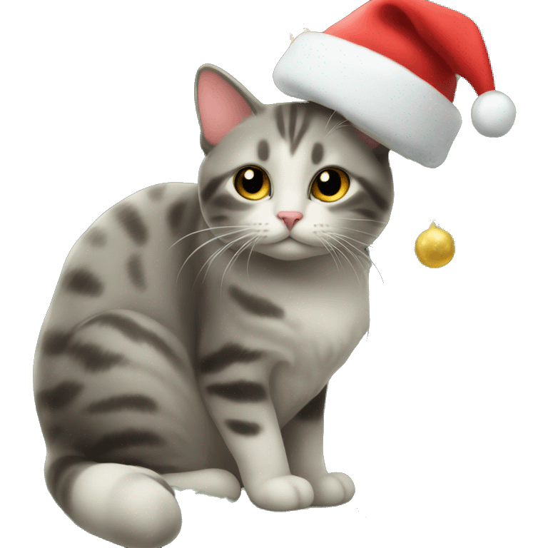 cat on christmas tree emoji