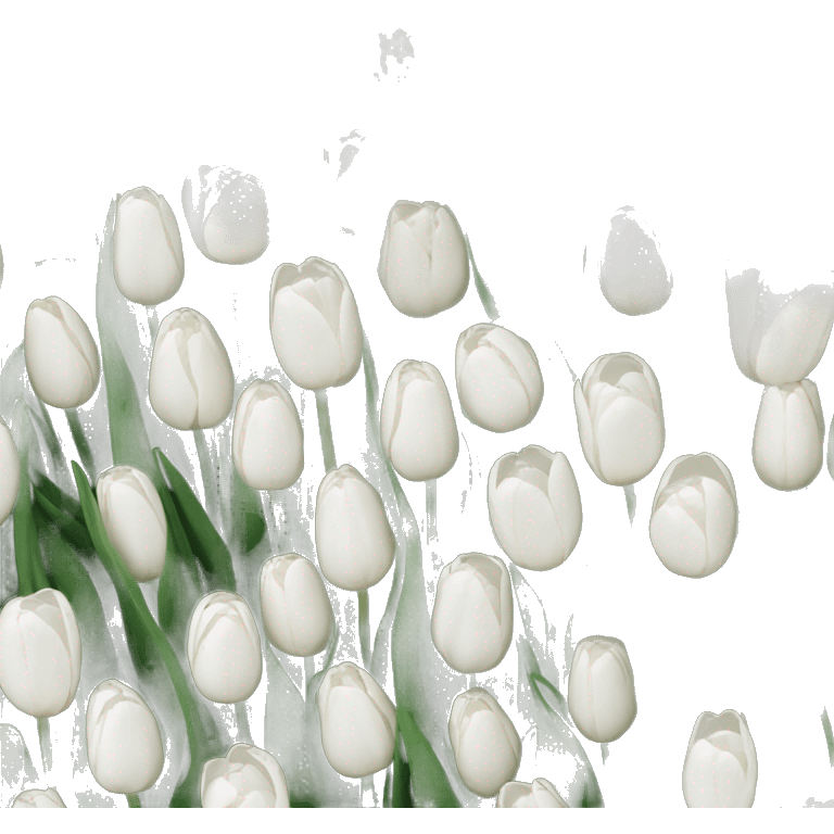 white tulips emoji