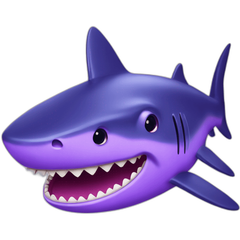 purple shark face emoji