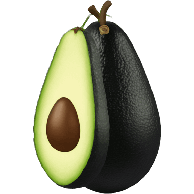 Un aguacate de color negro  emoji