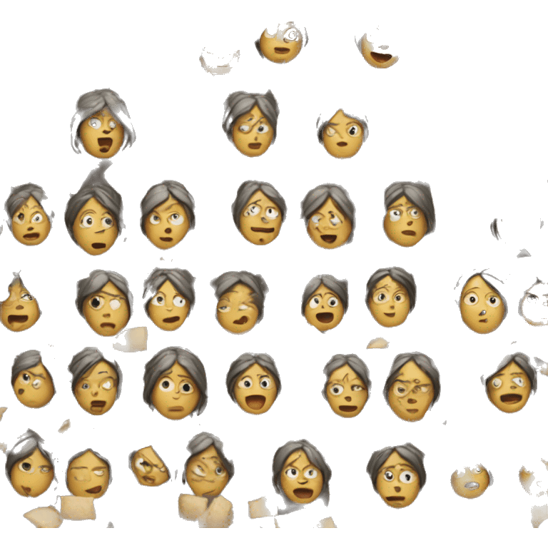 A woman with a chaotic mind emoji