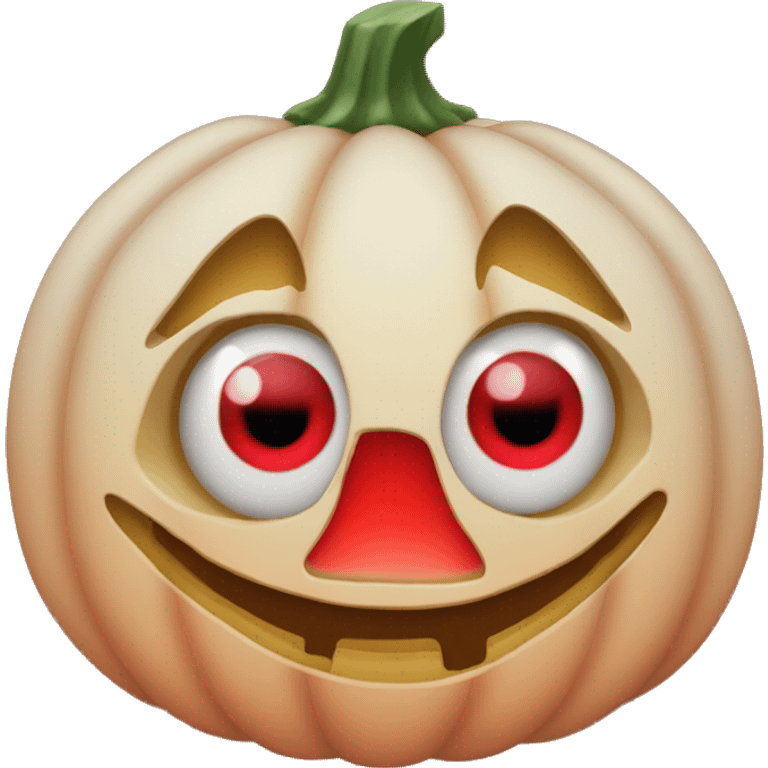 Show me a pumpkin with red eyes emoji