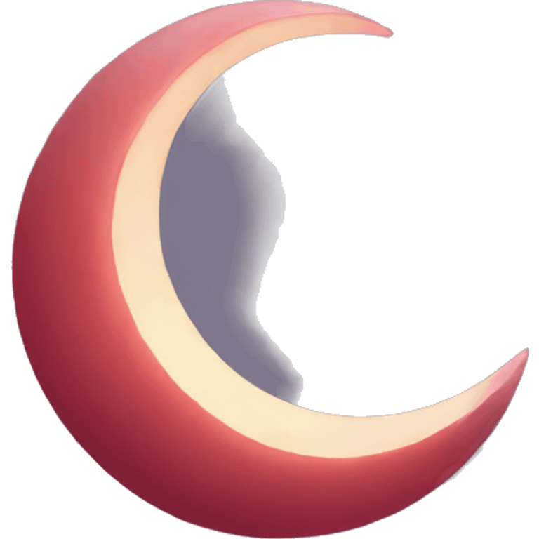 crimson crescent moon emoji