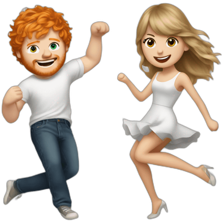 ed sheeran and taylor swift dancing emoji