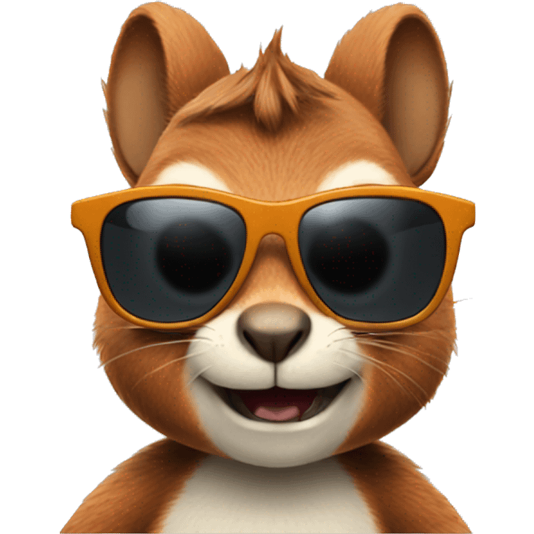 Squirrel with sunglasses  emoji