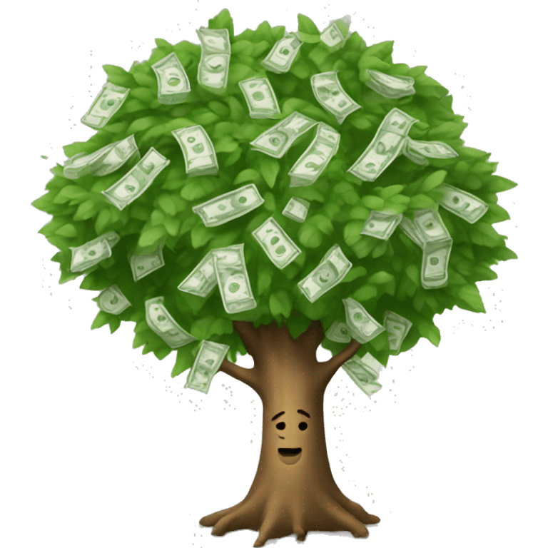 Tree with money instead of leaf emoji