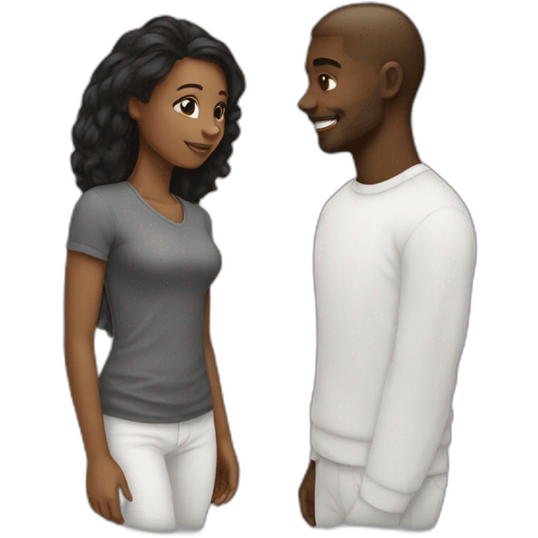 relationship black female white male emoji