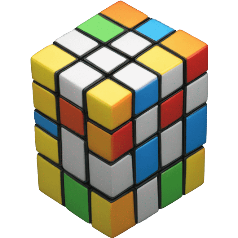 a perfect rubix cube emoji