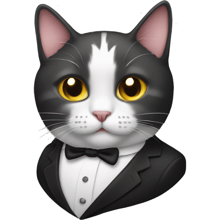 Cat with tuxedo emoji