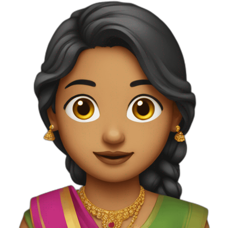 indian girl wearing a saree emoji