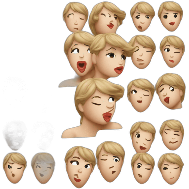 taylor swift kissing herself emoji