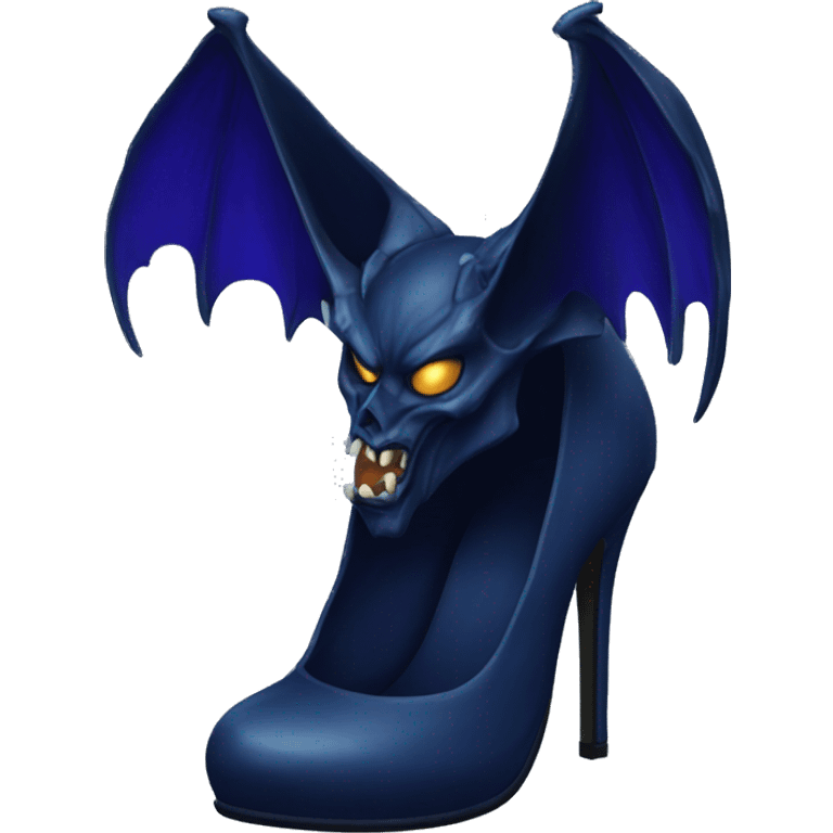 Demonic dark blue heeled  emoji