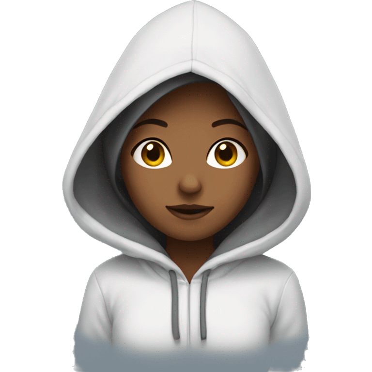 girl with a hoodie  emoji