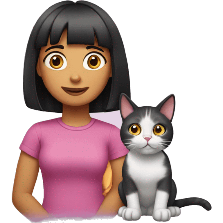 Dora and cat emoji