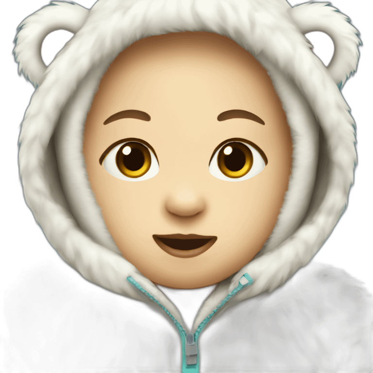 Human Baby in polar bear suit emoji