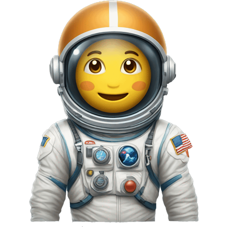 un dinosaure en tenue d'astronaute emoji