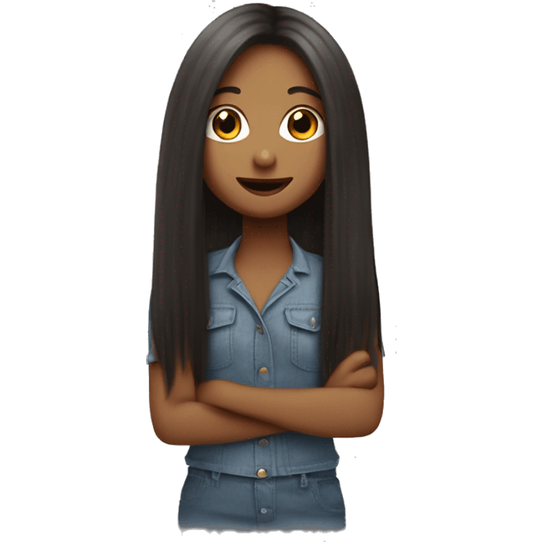 Girl with very, very long hair ￼ emoji