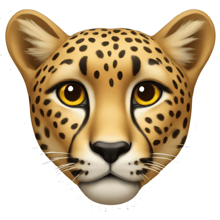 cheetah head with heart kiss emoji