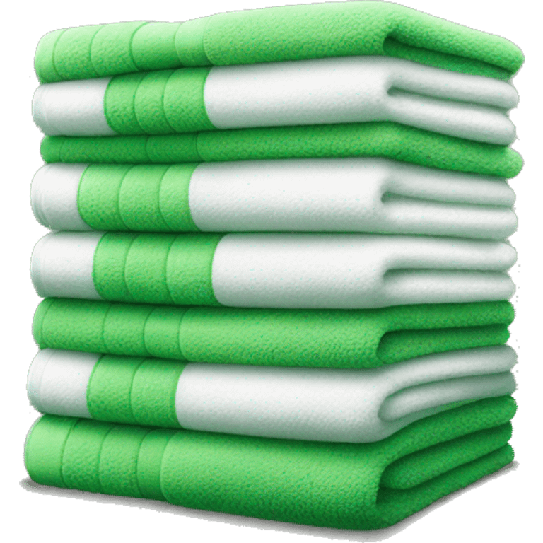 Green stacked towels emoji