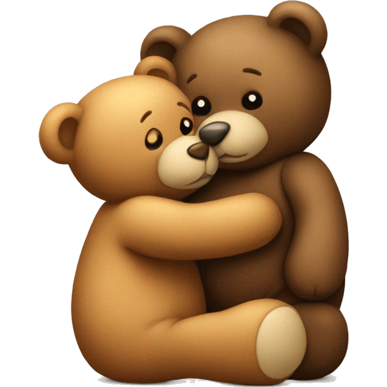 teddy bear kissing another teddy bear emoji