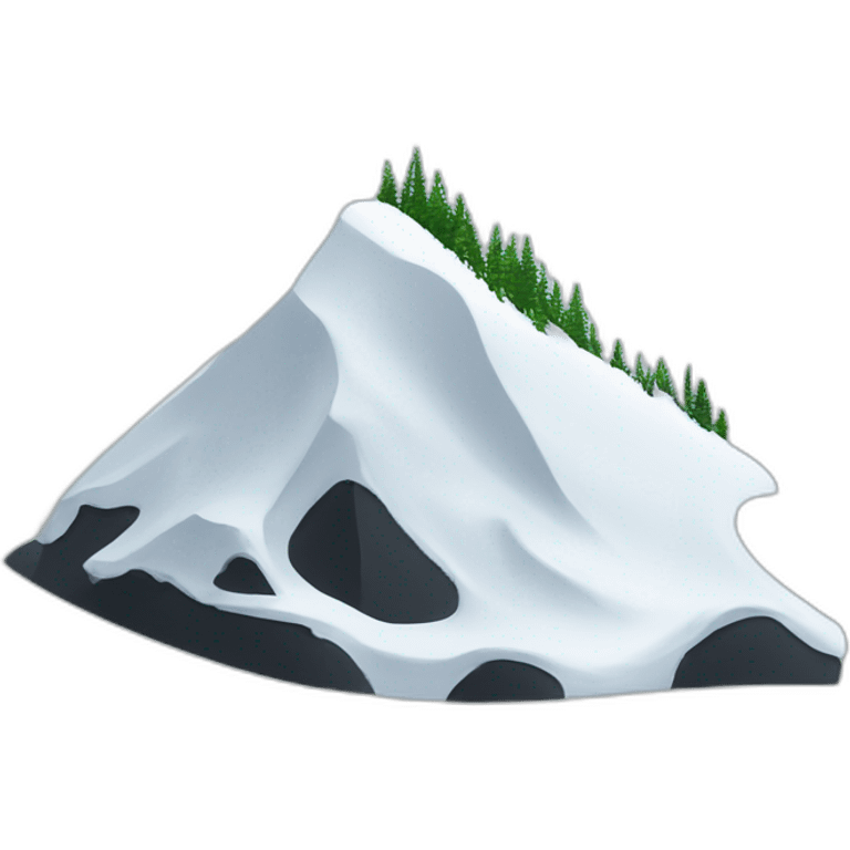 Black ski slope emoji