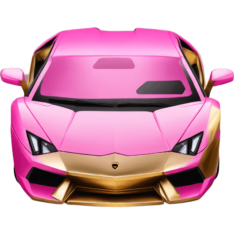 pink and gold lambo emoji