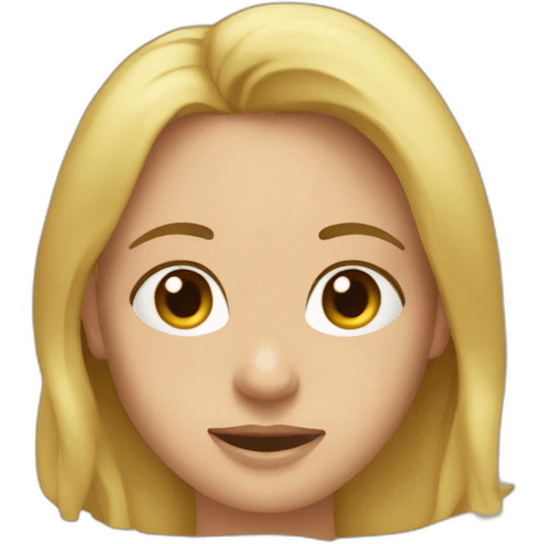 Rubia con moño arriba emoji