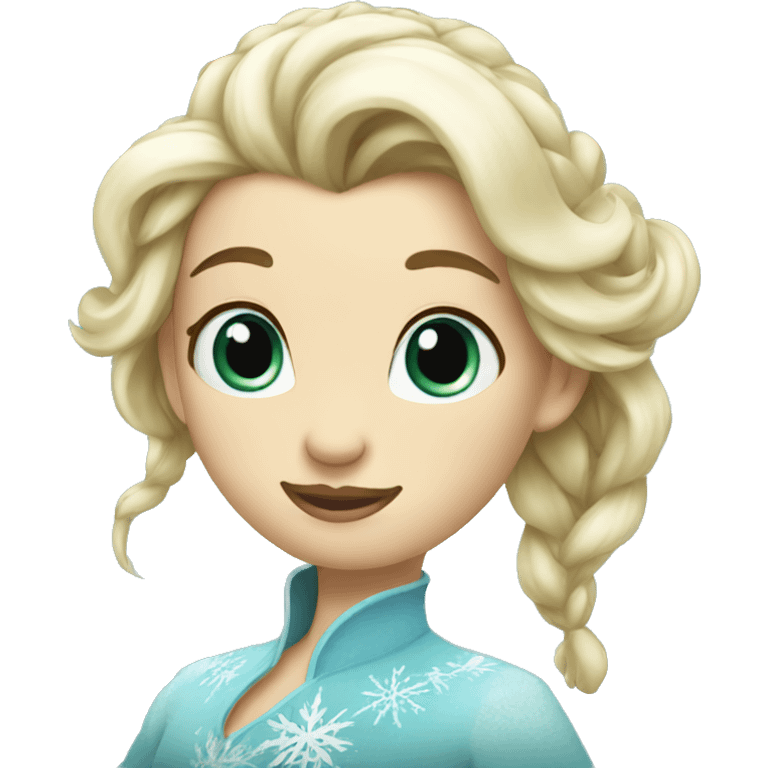 duck with hair like elsa from frozen emoji