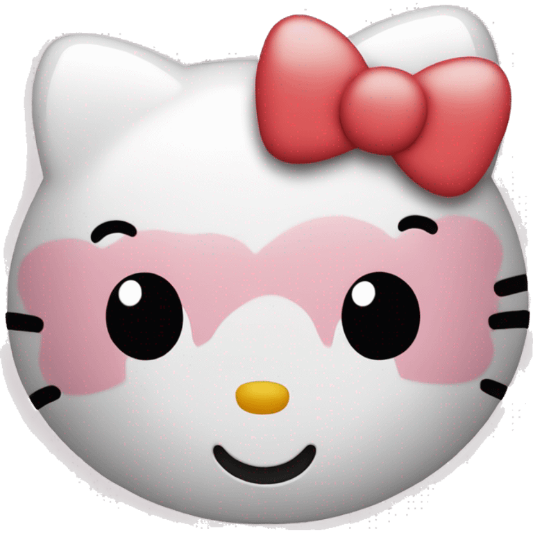 Un emoji de hello kitty con un corazón  emoji