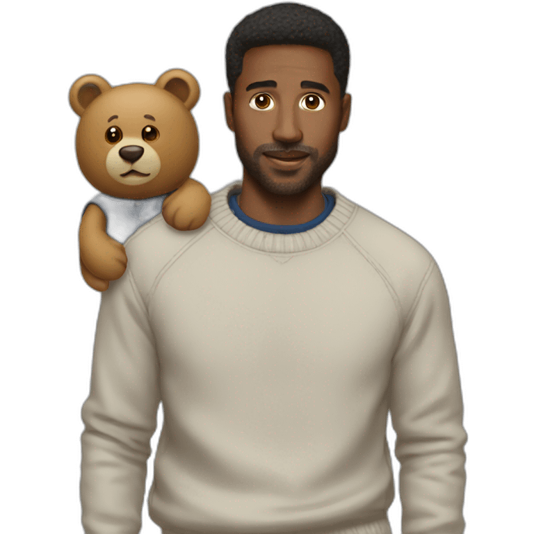 man with ralf laurent bear pullover emoji