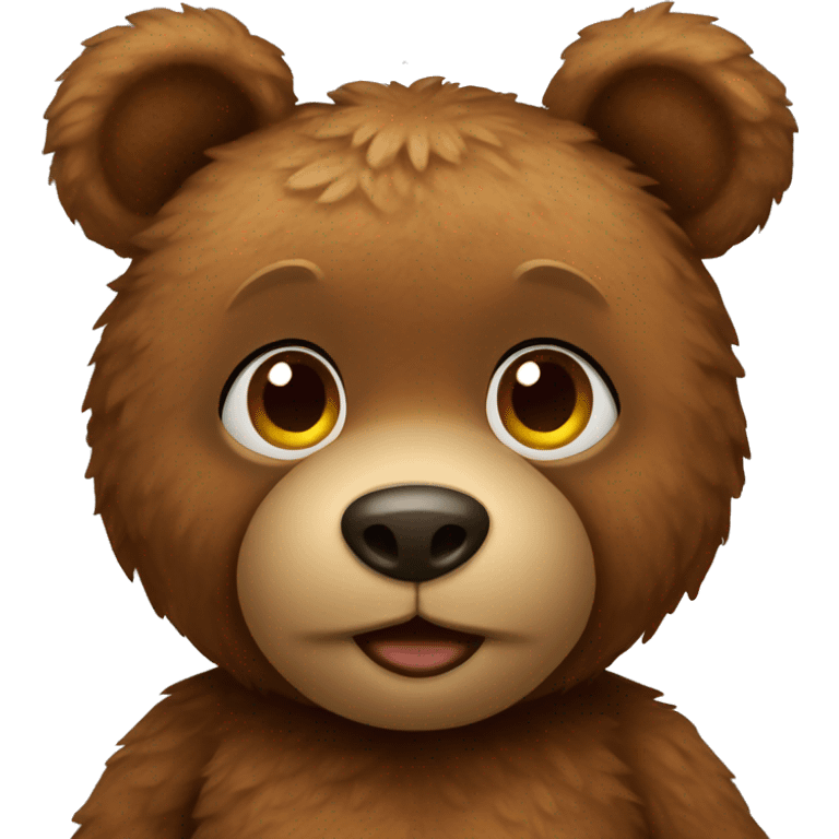 Brown teddy bear emoji