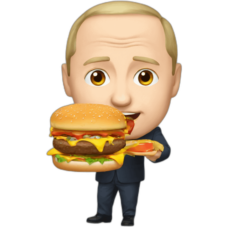 Putin eating burgers emoji