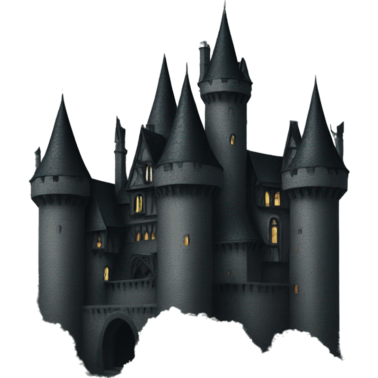 Black gothic castle emoji