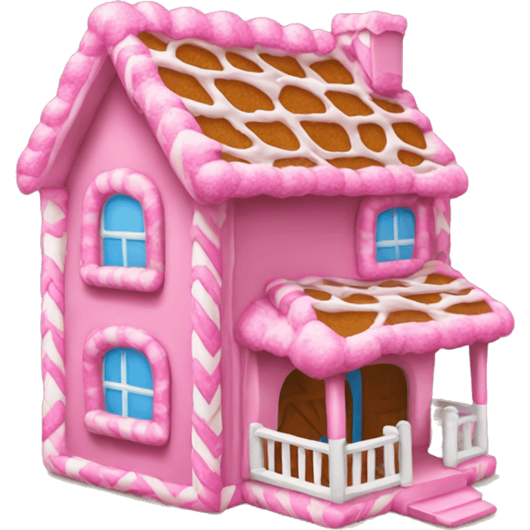 Pink ginger bread house  emoji