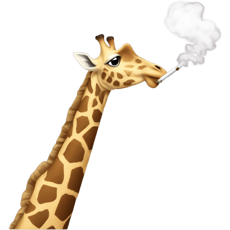 Giraffe smoking  emoji