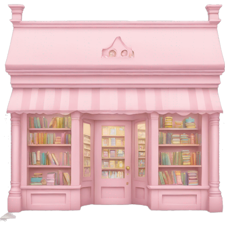 Pastel pink bookshop emoji