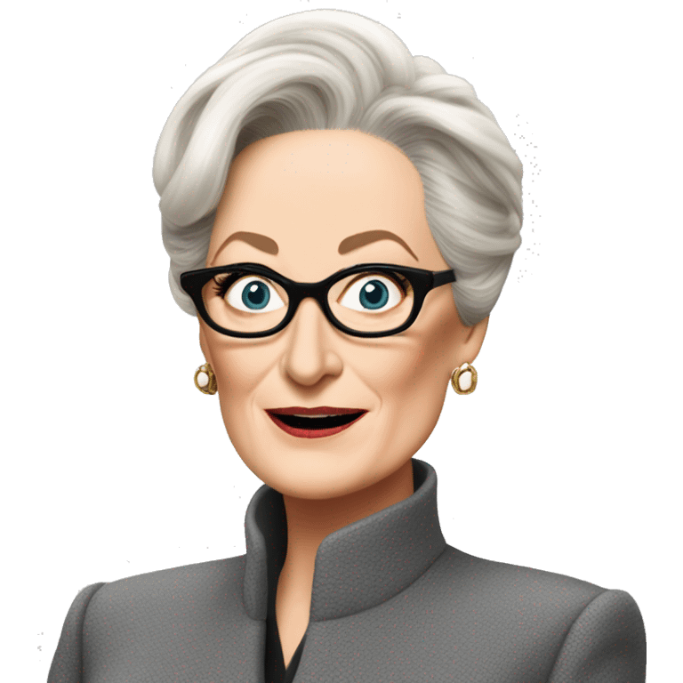 photorealistic surprised miranda priestly meryl streep emoji