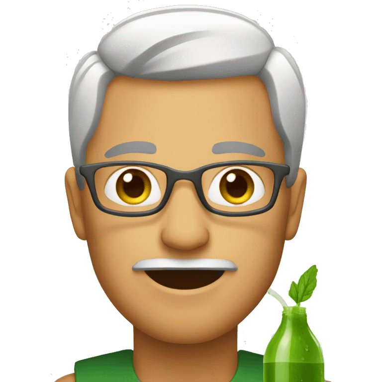 farmer with green juice emoji