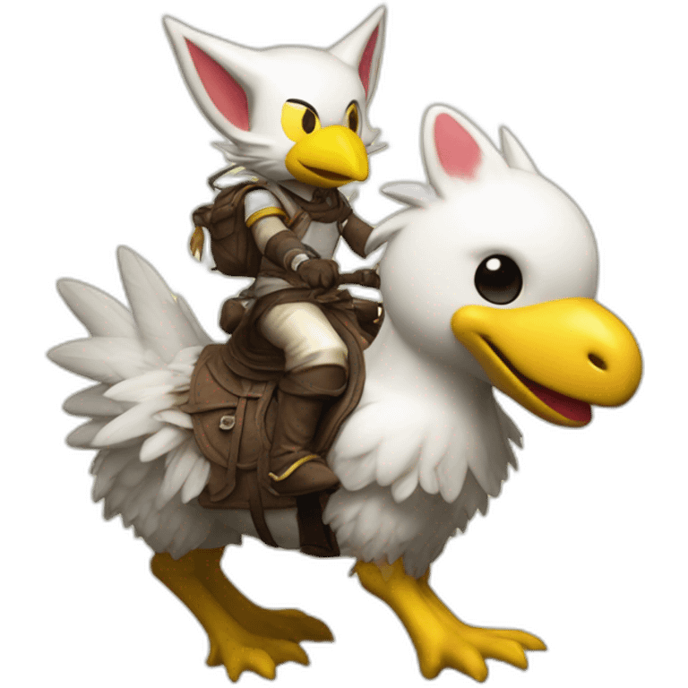 Moogle riding chocobo emoji